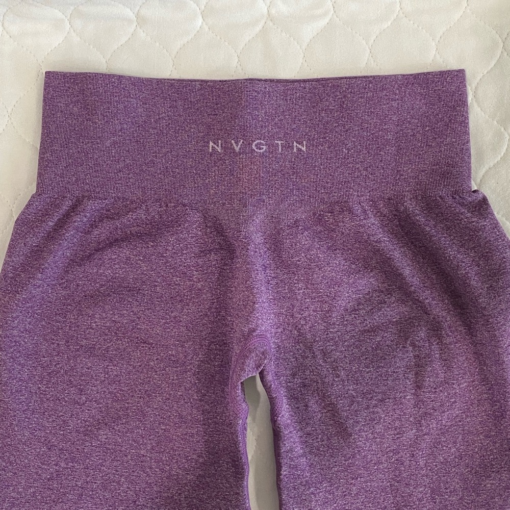 NVGTN Women's Purple Bike Shorts - Picture 2 of 4